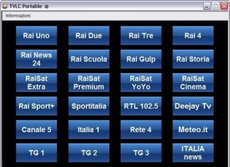 TV in streaming su Windows TVLC