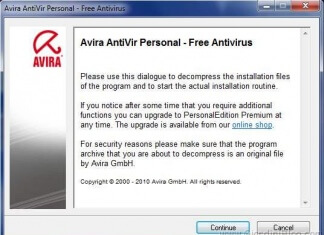 avira antivir installazione