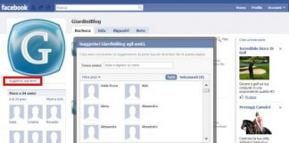 suggerisci agli amici facebook pagina gruppo