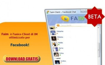 Faim Nuovo Client Chat Facebook, per chattare su Facebook senza problemi