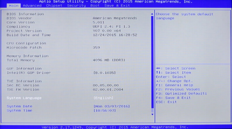 Voyo V3 - Bios