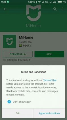 impostazioni MiHome parte prima