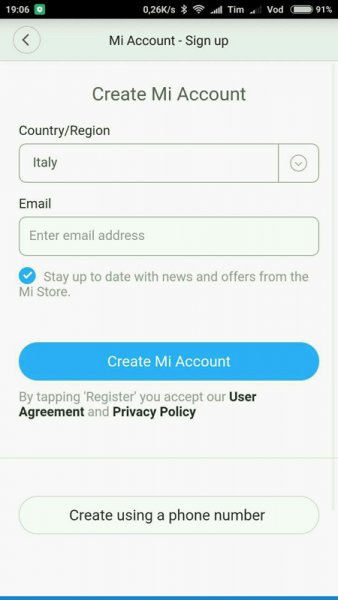 impostazioni MiHome parte quinta