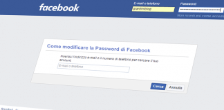 modificare password di facebook