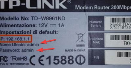 esempio password etichetta router Password sull'etichetta router