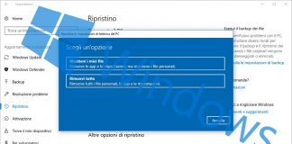 ripristinare reinstallare windows senza perdere dati