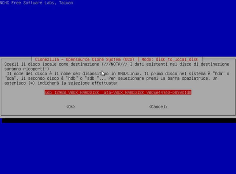 Clonare un hard disk: Clonezilla Clonare un hard disk: Clonezilla