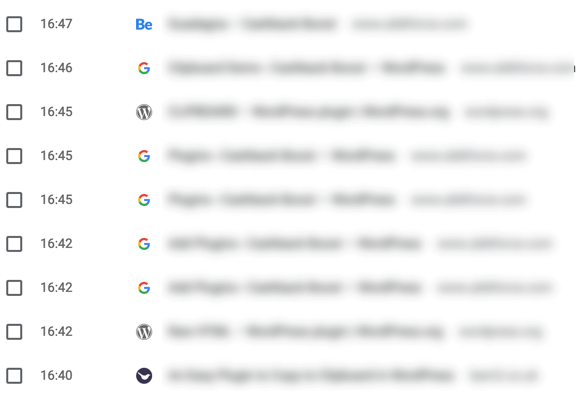 visualizzazione di una cronologia chrome