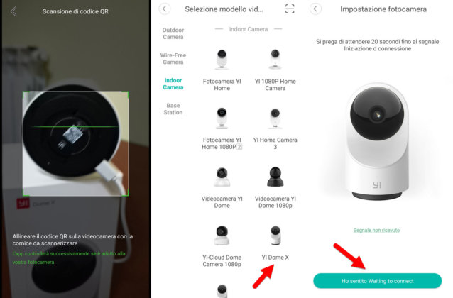 installazione yi dome camera x 2