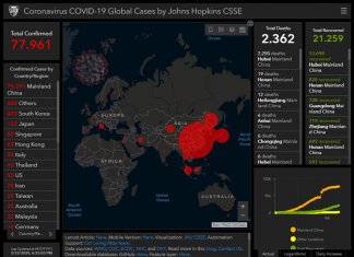 maps corona virus sars