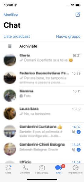 Impostazioni WhatsApp IOS