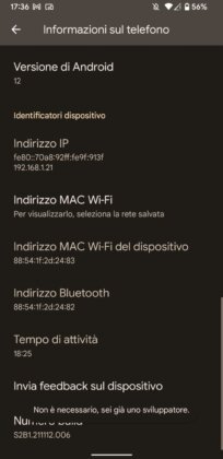 Opzioni Sviluppatore Android