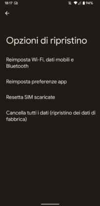 Ripristinare Android