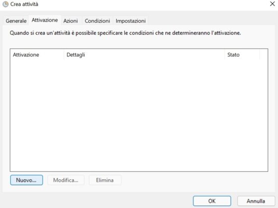 Utilita Di Pianificazione Crea Attivita Attivazione