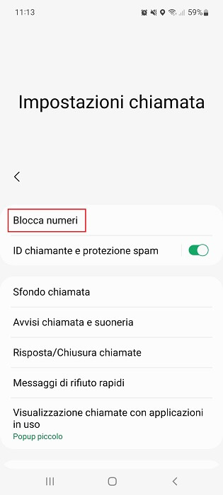 Blocca Numeri Android