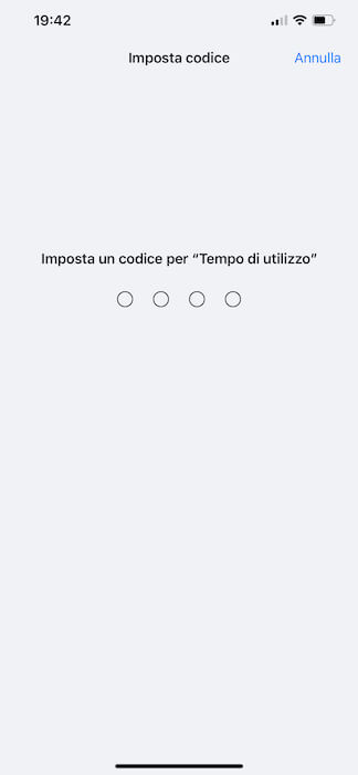 Imposta Codice Tempo Di Utilizzo Iphone