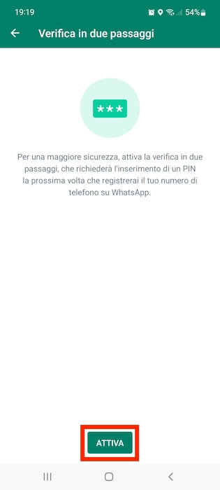 Whatsapp Verifica In Due Passaggi Attiva