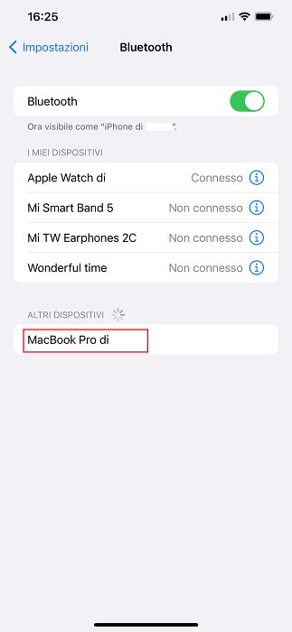 Iphone Bluetooth Associazione Dispositivi