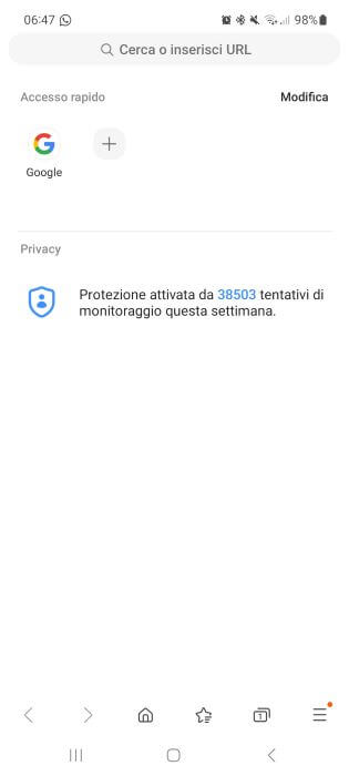 Samsung Internet Browser Pagina Iniziale