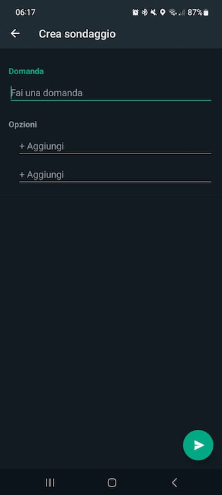 Sondaggi Whatsapp Android Crea