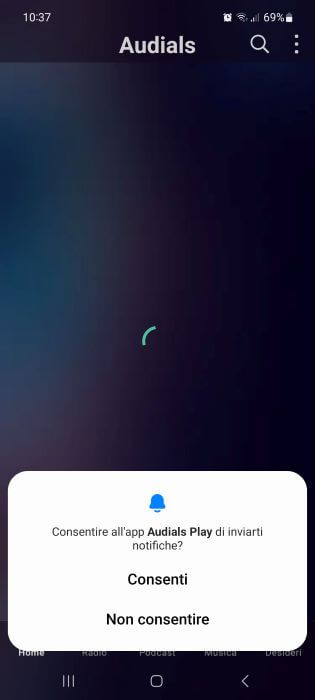 Audials Consenti Notifiche