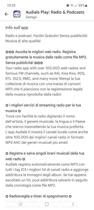 Audials Info App