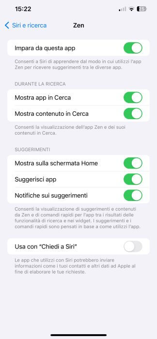 Siri E Ricerca Menu App