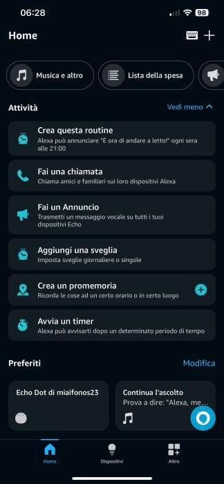 Amazon Alexa App Home