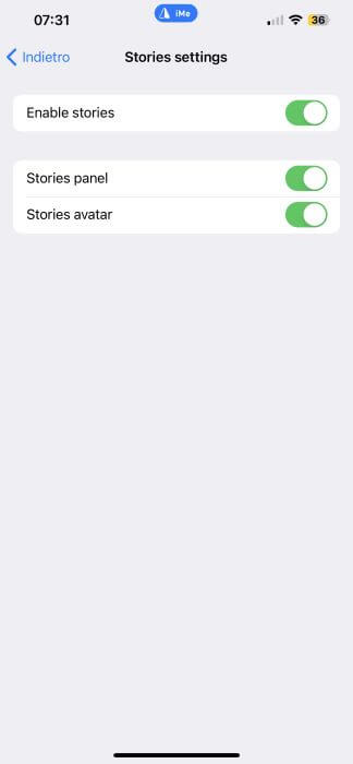 Disattivare Le Storie Su Telegram Con Ime