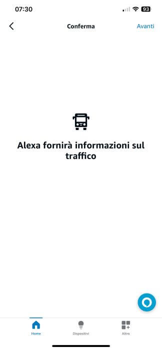 Routine Alexa Traffico